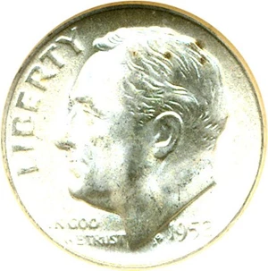 image for: 1952-S 10c NGC MS67