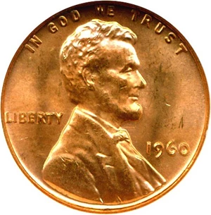 image for: 1960 1c Small Date NGC MS66 RD