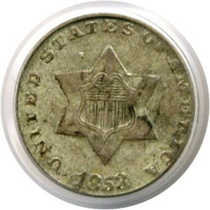 image for: 1853 3cS PCGS/CAC AU58