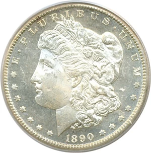 image for: 1890-CC $1 PCGS MS64 DMPL
