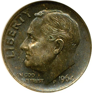 image for: 1964 10c NGC MS66