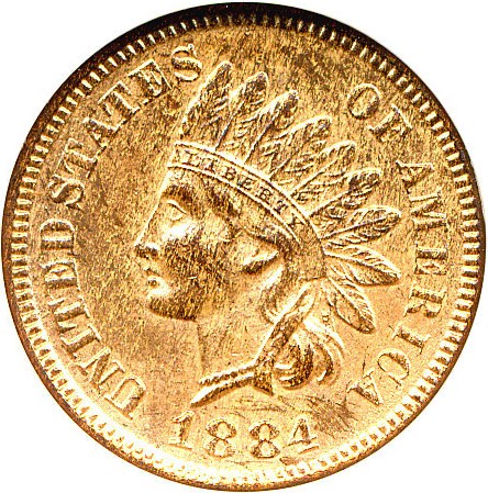 image for: 1884 1c DGS MS62 (Cleaned)