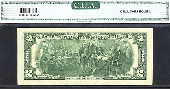 image for: Fr.1938C 2003 A $2 Ft. Worth, TX CGA Gem CU67  [C01317090A]