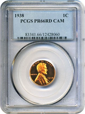 image for: 1938 1c PCGS Proof 66 RD Cameo
