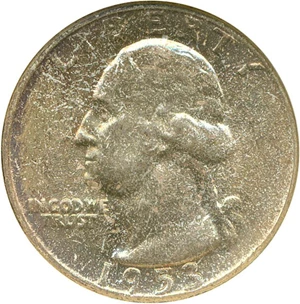 image for: 1953 25c ANACS MS65