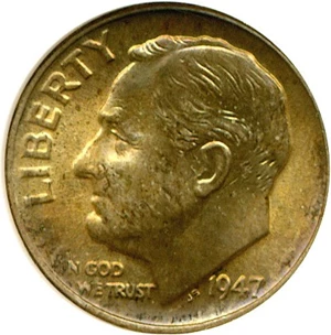 image for: 1947 10c NGC MS66 FB
