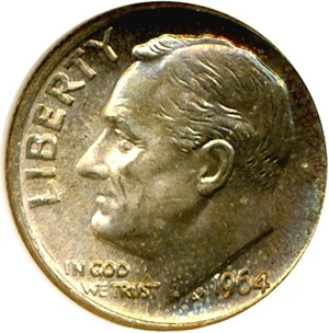 image for: 1964 10c NGC MS66