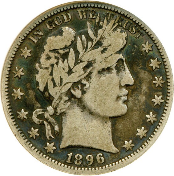 image for: 1896-O 50c DGS F15  (Cleaned,  Corroded)