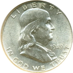 image for: 1949 50c NGC AU58 FBL