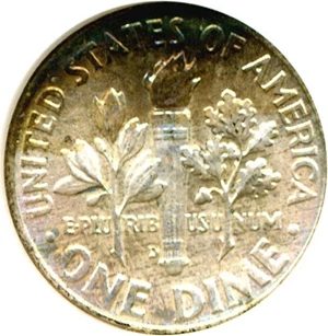 image for: 1957-D 10c NGC MS66