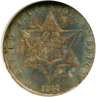 image for: 1860 3cS  NGC MS65