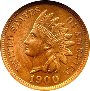 image for: 1900 1c DGS AU58 (Cleaned)