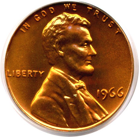 image for: 1966 1c SMS PCGS MS67 RD