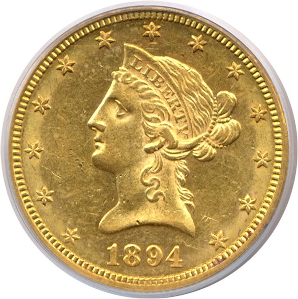 image for: 1894-O $10  PCGS AU58