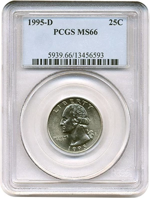 image for: 1995-D 25c PCGS MS66