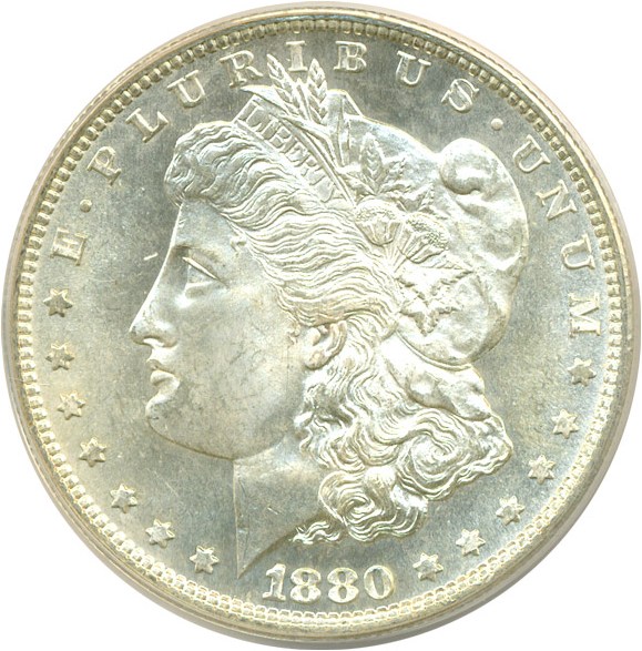 image for: 1880-S $1 VAM 12  ANACS MS64 