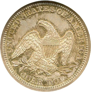 image for: 1849 25c NGC/CAC MS63