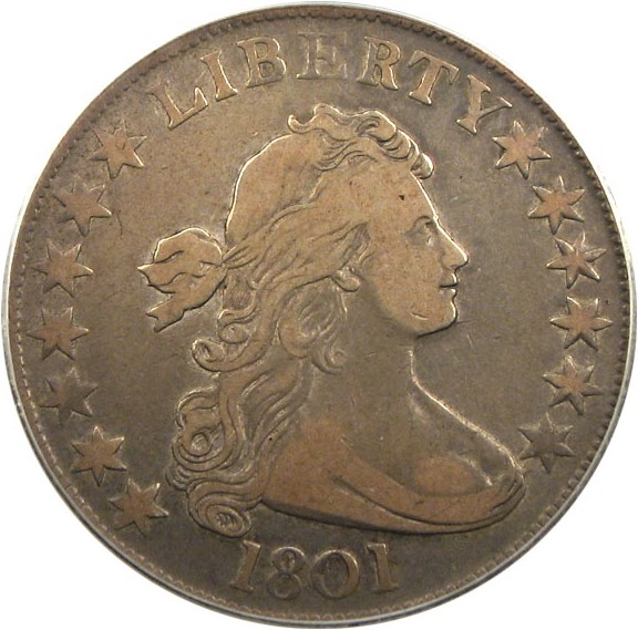 image for: 1801 50c  PCGS VF20 