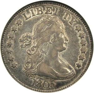 image for: 1805 25c NGC XF45