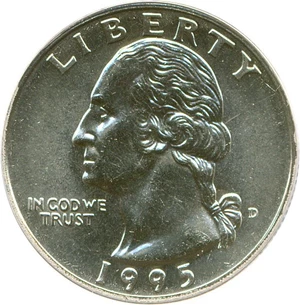 image for: 1995-D 25c PCGS MS66