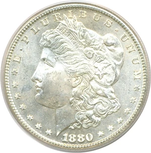 image for: 1880-S $1 8/7 PCGS MS65