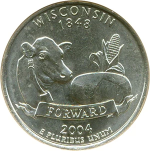 image for: 2004-D 25c Wisconsin - Extra Leaf High NGC MS66