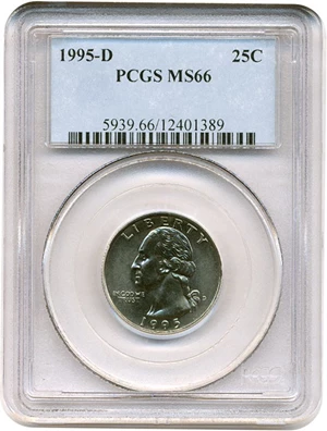 image for: 1995-D 25c PCGS MS66
