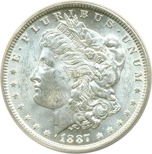 image for: Top 100 VAM: 1887 $1 VAM 12 Alligator Eye ANACS MS63