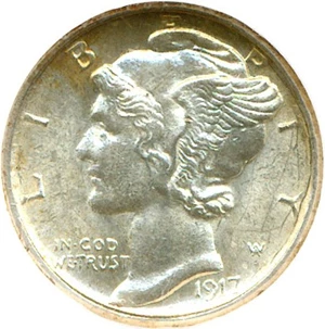 image for: 1917-S 10c NGC MS62 FB