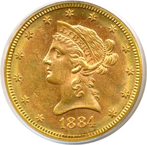 image for: 1884-S $10 PCGS MS62