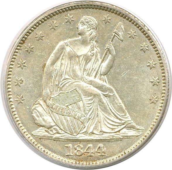 image for: 1844 50c  PCGS AU58 
