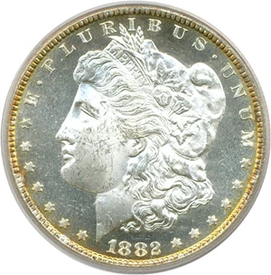 image for: 1882-CC $1 PCGS MS64 DMPL