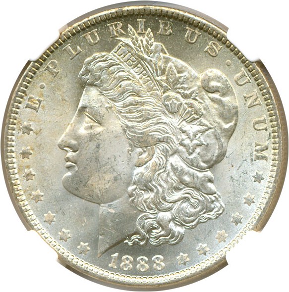 image for: Top 100 VAM: 1888-O $1 VAM 9  Doubled Arrows NGC MS64