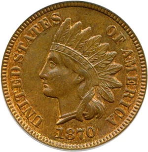 image for: 1870 1c DDO FS-101 PCGS MS62 RB (FS-008.6)