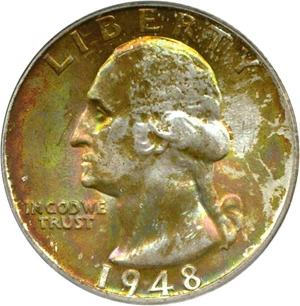 image for: 1948-D 25c PCGS MS66 *Color*