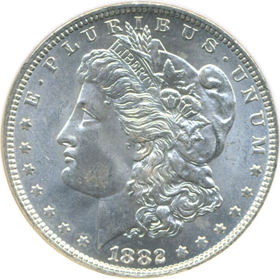 image for: Top 100 VAM: 1882-O $1 VAM 7 - O/O Low DGS MS64