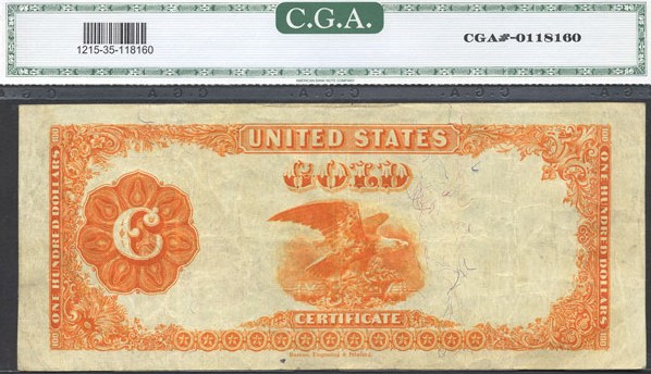 image for: Fr.1215 1922 $100  CGA VF35  [N842792]