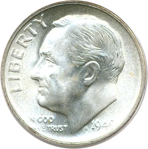 image for: 1949-S 10c PCGS MS66
