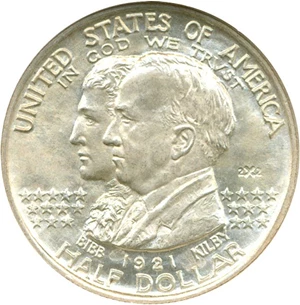image for: 1921 50c Alabama 2x2 NGC MS65