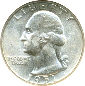 image for: 1951 25c NGC MS66
