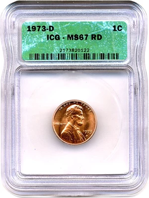 image for: 1973-D 1c ICG MS67 RD