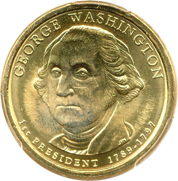 image for: Error: 2007 $1 Washington - Missing Edge Lettering PCGS MS65 