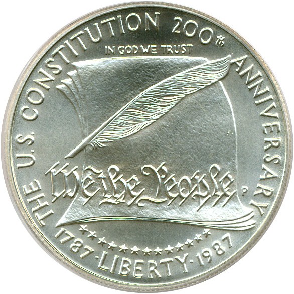 image for: 1987-P $1 Constitution PCGS MS69 