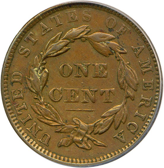 image for: 1837 1c Small Letters PCGS XF45 BN