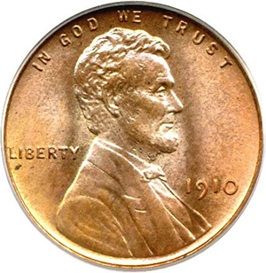image for: 1910 1c PCGS MS66 RD OGH