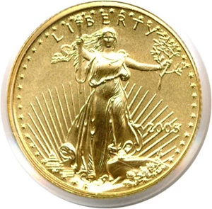 image for: 2005 $5 Gold Eagle PCGS MS69