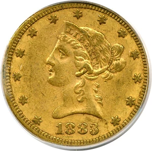 image for: 1883-S $10 PCGS AU50