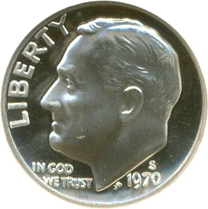 image for: 1970-S 10c NGC Proof 68 UCameo