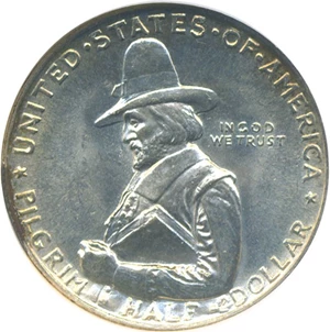 image for: 1920 50c Pilgrim NGC MS64