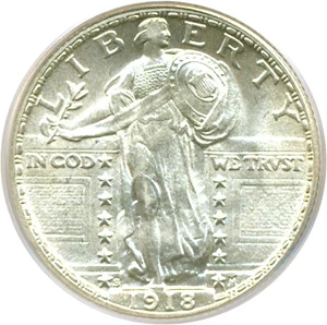 image for: 1918-S 25c PCGS MS64